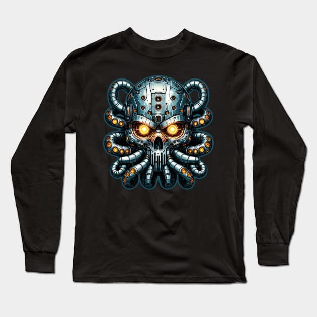 Biomech Cthulhu Overlord S01 D32 Long Sleeve T-Shirt by Houerd